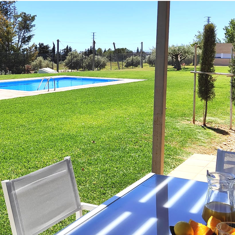 terrasse et piscine,  Mirador del Delta, Ampolla Delta de l'Ebre, Groomservicedelta